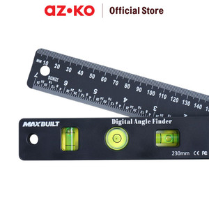 AZKO Maxbuilt Penggaris Sudut Digital Multifungsi - Hitam Smart Tools Digital Angle Ruler Alat Pengukur Peralatan Bangunan