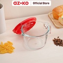 AZKO Culinart 1 ltr Gelas Takar Kaca Dengan Tutup - Merah Measure Glass Food Grade Cup Penakar Perlengkapan Masak Perlengkapan Dapur