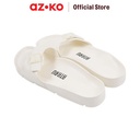AZKO Ataru Ukuran 41 Sandal Wanita Thin Buckle Strap Slides - Krem women slipper sendal kasual alas kaki perempuan stylish