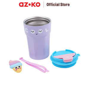 AZKO Ataru 420 ml Mug Vacuum Flask - Ungu/Biru tempat air minum panas dingin wadah minuman vakum flask perlengkapan minum