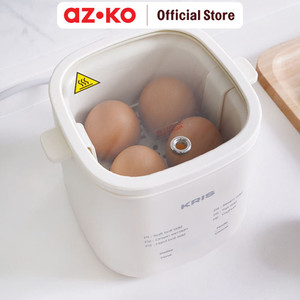 AZKO Kris Alat Perebus Telur Multifungsi - Putih Egg Boiler Steamer Electric Mesin Rebus Telur Listrik Perlengkapan Masak