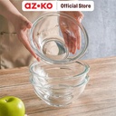 AZKO Culinart 2.4 ltr Mangkuk Adonan Kaca Mangkok Baskom Adonan Food Grade Dough Mixing Bowl Wadah Hidangan Peralatan Masak Perlengkapan Dapur