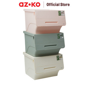 AZKO Stora 43.5X36X31 m Kotak Penyimpanan Flat 36 ltr Kotak Serbaguna Wadah Simpan Storage Box Boks Organizer