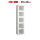 AZKO Stora Casla Rak Penyimpanan 5 Tingkat Dengan Pintu Organizer Serbaguna Tempat Simpan Barang Multifungsi Rak Storage Perlengkapan Rumah