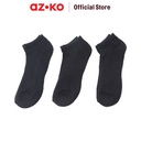 AZKO Ataru Set 3 Pasang Kaus Kaki Pria Ankle Basic - Hitam Men Sockskaus Kaki Pendek Cowokkaos Kaki Ankle Shoespenghangat Kaki