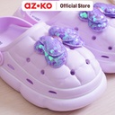 AZKO Ataru Ukuran 32/33 Sandal Anak Clogs Butterfly - Ungu kid slippers sepatu sandal alas kaki sendal santai anak