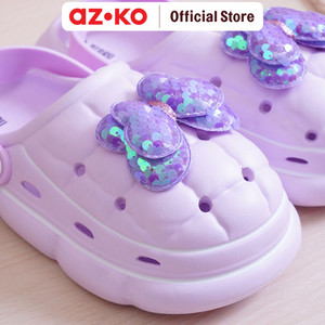 AZKO Ataru Ukuran 26/27 Sandal Anak Clogs Butterfly - Ungu kid slippers sepatu sandal alas kaki sendal santai anak