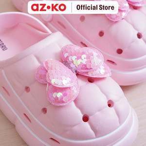 AZKO Ataru Ukuran 32/33 Sandal Anak Clogs Butterfly - Pink kid slippers sepatu sandal alas kaki sendal santai anak