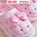 AZKO Ataru Ukuran 32/33 Sandal Anak Clogs Butterfly - Pink kid slippers sepatu sandal alas kaki sendal santai anak