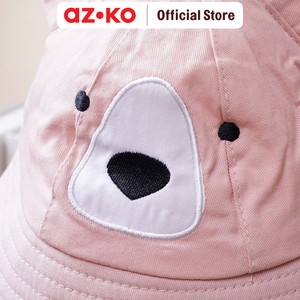 AZKO Ataru Topi Bucket Anak Bear Dengan Ears - Pink aksesoris kepala kids bucket hat topi stylish anak lucu serbaguna aksesoris fashion anak