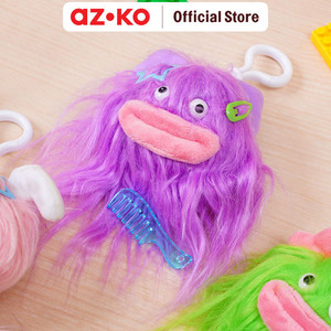 AZKO Ataru Gantungan Kunci Plush Crazy Hair Random key chain penanda kunci serbaguna key ring accessories