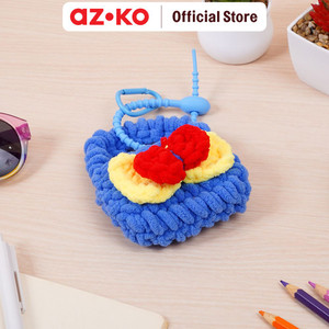 AZKO Ataru Gantungan Kunci Knitted Bow Series Random tws pouch key chain penanda kunci serbaguna key ring accessories