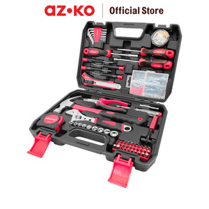 AZKO Maxbuilt Set 123 Pcs Perkakas Rumah Tangga - Merah set tool kit multipurpose hand tool perkakas bengkel tukang