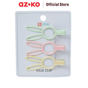 AZKO Ataru Set 3 Pcs Jepit Rambut Bunny Medium Holo hair clip aksesoris jepitan cewek penjepit hiasan rambut wanita aksesori kepala