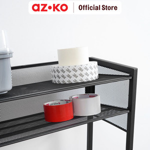AZKO Maxbuilt 70X40X137 cm Work Bench Dengan Laci Mesh - Hitam Work Bench Meja Dengan Rak Penyimpanan Workshop Table