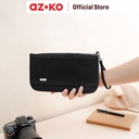 AZKO Passport Organizer Dokumen Travel - Hitam tempat dokumen surat penyimpanan arsip wadah kertas document serbaguna