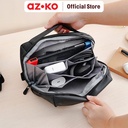 AZKO Passport Tas Organizer Gadget Dengan 14 Kompartemen - Hitam pouch kabel charger handphone laptop tempat simpan gadget digital bag gadget pouch storage