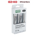 AZKO Kris Set 20 Pcs Garpu Kue Sekali Pakai - Silver cake fork food grade tusukan pastry peralatan makan sekali pakai perlengkapan dapur kitchen utensils