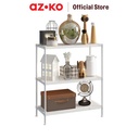 AZKO Masterspace 60X30X70 cm Rak Besi 3 Tingkat Perforated - Putih Storage Rack Metal Tempat Penyimpanan Serbaguna Rak Barang Organizer Gudang