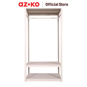 AZKO Masterspace Urban Rak Besi 3 Tingkat 90X45X183 cm - Krem Storage Rack Metal Tempat Penyimpanan Serbaguna Rak Barang Organizer Gudang