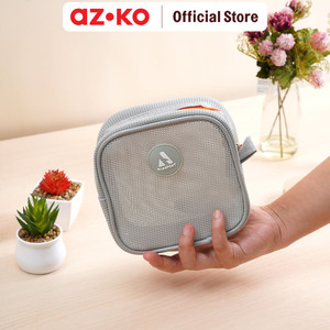 AZKO Passport Orugana Pouch Organizer Square - Abu-Abu kantong organizer serbaguna tempat pensil pulpen alat make up pouch kosmetik