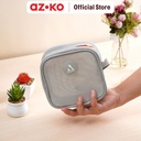 AZKO Passport Orugana Pouch Organizer Square - Abu-Abu kantong organizer serbaguna tempat pensil pulpen alat make up pouch kosmetik