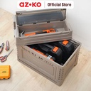 AZKO Maxbuilt Kotak Perkakas Lipat Dengan Kompartemen - Cokelat toolbox tempat peralatan bengkel organizer alat pertukangan wadah perkakas teknisi