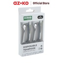 AZKO Kris Set 20 Pcs Sendok Teh Sekali Pakai - Silver tea spoon food grade sendok pengaduk minuman peralatan minum perlengkapan dapur