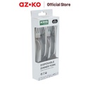 AZKO Kris Set 20 Pcs Garpu Makan Sekali Pakai - Silver table fork food grade eating utensil penusuk makanan peralatan makan