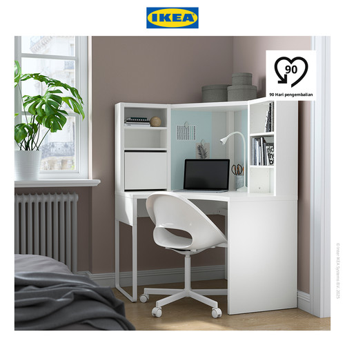 IKEA MICKE Meja Kerja Sudut Minimalis 100x142 cm