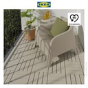 IKEA RUNNEN Decking Tile Bongkar Pasang Krem  0.81 m² Isi 9Pcs