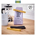 IKEA BEVARA Klip Penutup Plastik Hitam/Kuning Isi 6Pcs