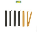 IKEA BEVARA Klip Penutup Plastik Hitam/Kuning Isi 6Pcs