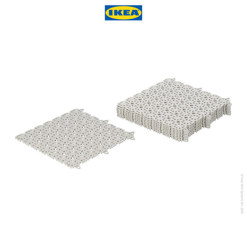 IKEA ALTAPPEN Decking Tile Bongkar Pasang Abu-Abu 0.81 m² Isi 9Pcs