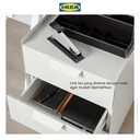 IKEA TROTTEN Unit Laci Beroda Dengan 3 Laci Putih 40x47x56 cm