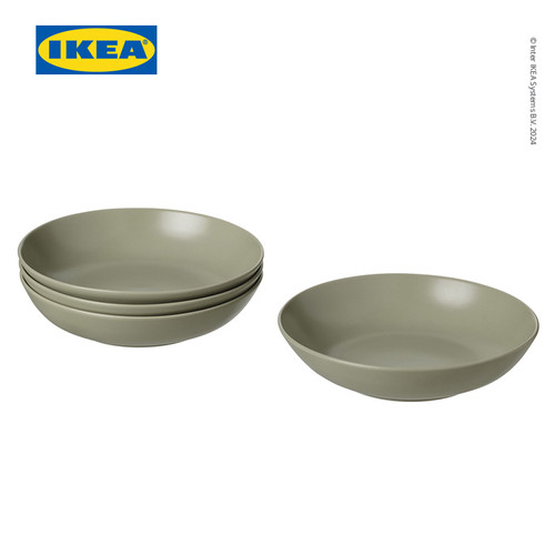 IKEA FARGKLAR Piring Makan Cekung Matte 23cm Isi 4pcs
