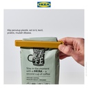 IKEA BEVARA Klip Penutup Plastik Hitam/Kuning Isi 6Pcs