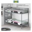 IKEA SVARTA Rangka Tempat Tidur Tingkat 90x200 cm