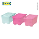 IKEA GLIS Kotak Penyimpanan Dengan Penutup 17x10 cm Isi  3pcs