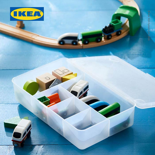 IKEA GLIS Kotak Penyimpanan Dengan Penutup Transparan 34x21 cm