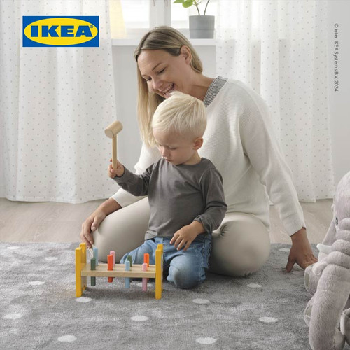 IKEA UPPSTA Mainan Edukasi Blok Palu Aneka Warna