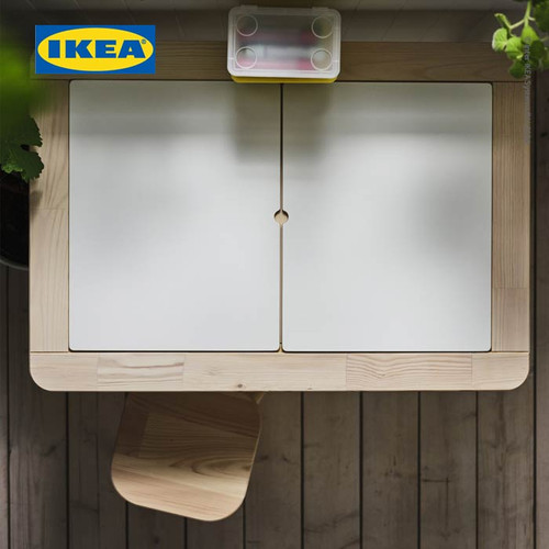 IKEA FLISAT Meja Belajar Kecil Anak Dengan Slot Penyimpanan 83x58 cm