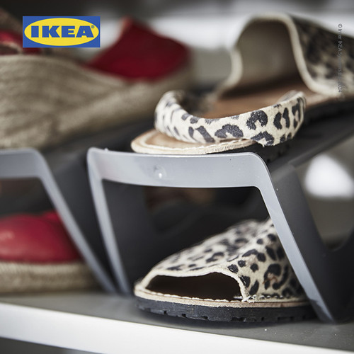 IKEA MURVEL Tempat Sepatu Tumpuk Abu-Abu 14x14x24 cm