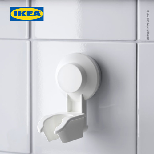 IKEA TISKEN Braket Gagang Hand Shower Dengan Plastik Hisap Putih