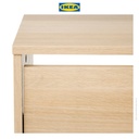 IKEA BISSA Rak Kabinet Sepatu Dengan 2 Kompartmen Kayu 49x28x93 cm