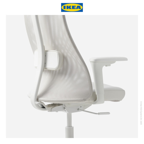 IKEA JARVFJALLET Kursi Kantor Dengan Sandaran Tangan Minimalis Putih