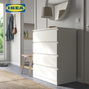 IKEA MALM Lemari Laci 4 Susun Putih Minimalis 80x100 cm