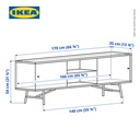 IKEA SVENARUM Meja TV Dengan Pintu Geser Bahan Bambu 170x35x54 cm
