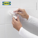 IKEA TISKEN Tempat Sabun Tempel Dengan Plastik Isap Putih