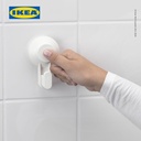 IKEA TISKEN Unit Rak Sudut Tempel Dinding Dengan Plastik Isap Putih